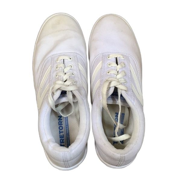 Tretorn Nylite White Canvas Memory Foam Lace Up Sneaker Size 8.5 - Picture 2 of 10
